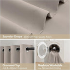MIULEE Natural 100% Blackout Curtains - Image 7