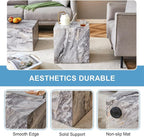 Coffee Table Set for 3, Living Room Table Set, Faux Marble Coffee Table and - Image 6