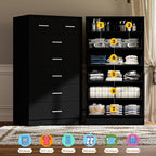 FJTJBSI 47.3" Tall Dresser for Bedroom Chests of Drawers - Image 6