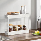 SPACELEAD 2-piece Set Slim Storage Cart 3 Tier, Bathroom Organizer Rolling - Image 3