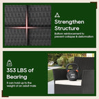 FDW | 4-Piece Patio Furniture Set | Black | Outdoor Wicker Furniture - Image 4