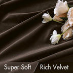 MIULEE Velvet Curtains 52x84 inches Chocolate Brown Blackout Curtains | Luxury - Image 4