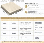 8Pcs Patio Cushion Covers Stretch Outdoor Furniture Protector Slipcovers | - Image 3
