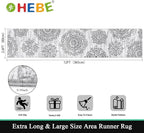 HEBE Hallway Runner Rug 2'8''x12', Washable Non Slip Kitchen Rug Runner | Soft - Image 2