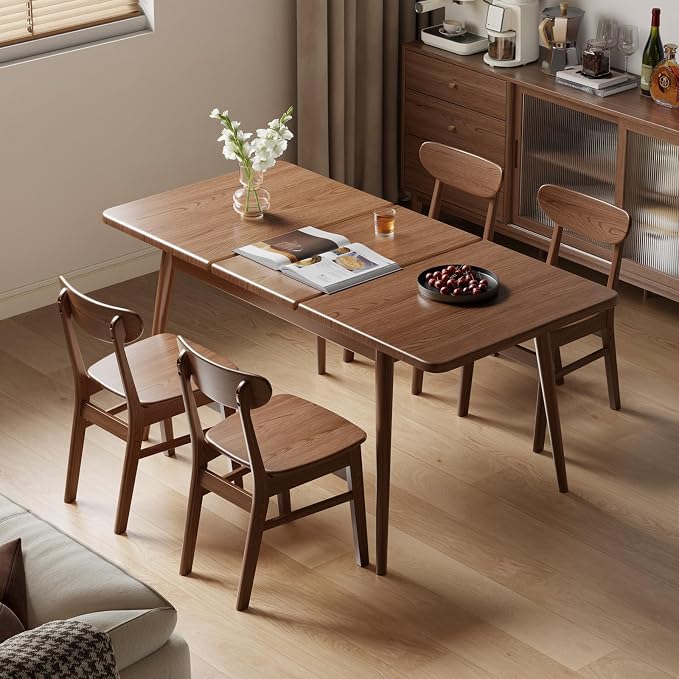 Muwuele Solid Wood Extendable Dining Table by Muwuele