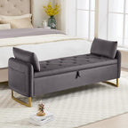 65" End of Bed Storage Bench, Modern Storage Benches - Image 9