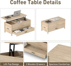 Bonzy Home Lift Top Coffee Table, Wooden Center Table - Image 6