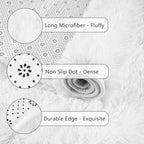Chicrug Soft Runner Rugs for Bedroom Living Room Plush Fluffy Rug 2x8 | Shag - Image 6