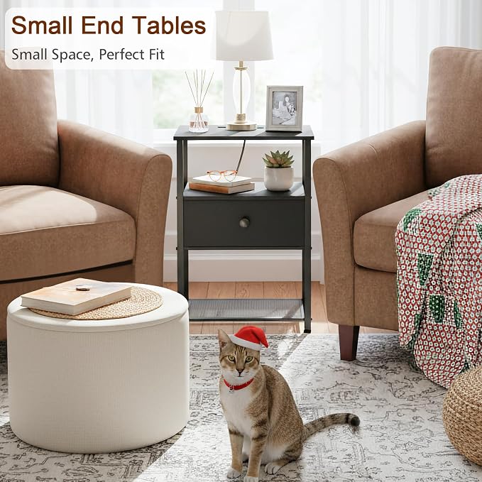 LOAKEKEL Night Stand Set 2, Nightstand - Image 7