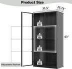 Kelueo 63" H Display Cabinet - Image 2