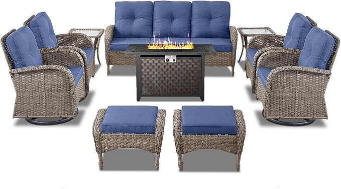 Belord Expansive 10 Pieces Outdoor Patio Furniture Set - Image 3