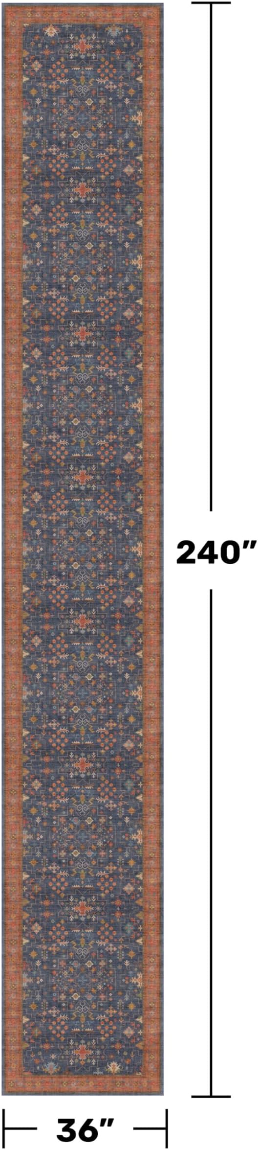 Washable 3x20 Extra Long Hallway Runner Rug, Non-Slip Stain & Fade Resistant - Image 2