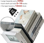 3 Tier Small Tree Bookshelf Black Floating Book Shelves - Image 4