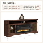 70" Fireplace TV Stand, Farmhouse Entertainment Center - Image 7