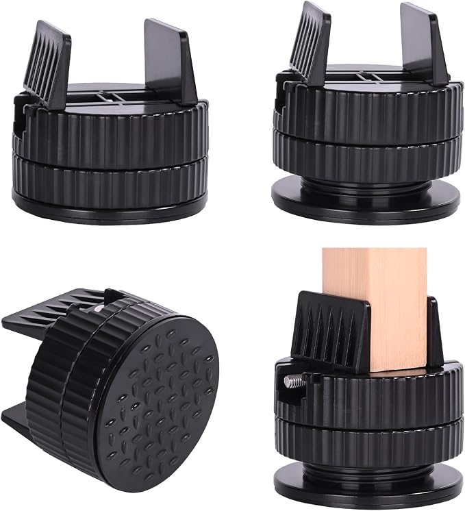 4 Pack Heavy Duty Bed Risers by Jedroc