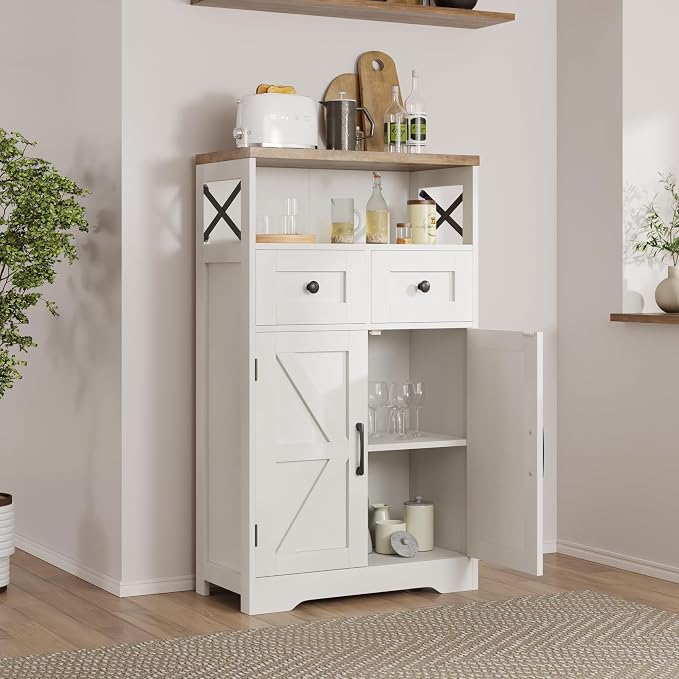 Befrases Set of 2 Farmhouse Storage Cabinet - Image 5