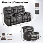 HAOMARKETS 2-Piece Recliner Sofa Set, Include Single Power Recliner Chair - Image 2