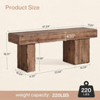 Thickened Solid Wood Bench, Heavy Duty Dining Bench - Image 2