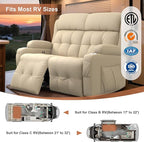 Home Theater Seating Loveseat Recliner Sofa, Wall-Hugger Reclining Couch - Image 4
