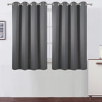 Frost Grey Blackout Curtains/52 x 45 Inch Length Kids Curtains/Set of 2 Panels by Lemomo