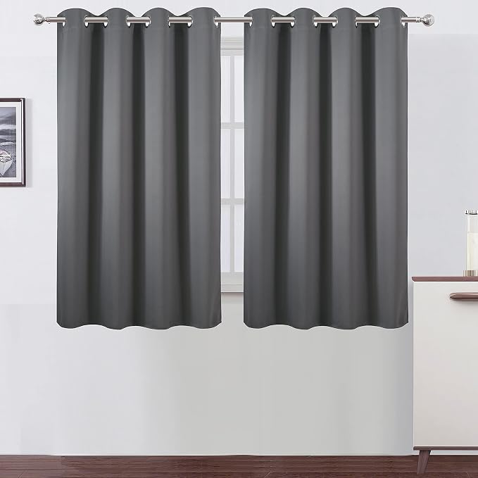 Frost Grey Thermal Blackout Curtains/52 x 54 Inch/Set of 2 Panels Room by Lemomo