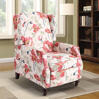 Upholstered Wingback Recliner Chair, Traditional Push Back Recliner Chair - Image 9