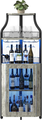 GarveeHome Corner Bar Wine Cabinet - Image 9