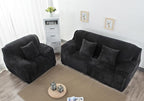 vctops 4 Seater Velvet Plush Stretch Sofa Slipcover 1-Piece Sofa Cover - Image 3
