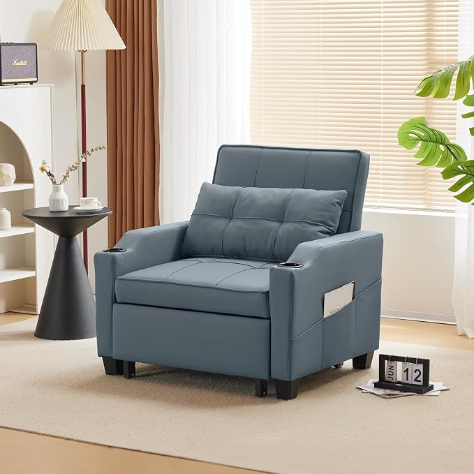 VINGLI 3-in-1 Convertible Sofa Bed, Recliner - Image 3