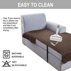 Genina L Shape Couch Cover, Sectional Couch Chaise Covers, Waterproof Washable - Image 6