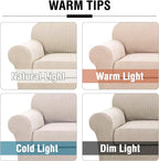H.VERSAILTEX 2 Piece Couch Cover Stretch Stylish Chair Cover Furniture - Image 3