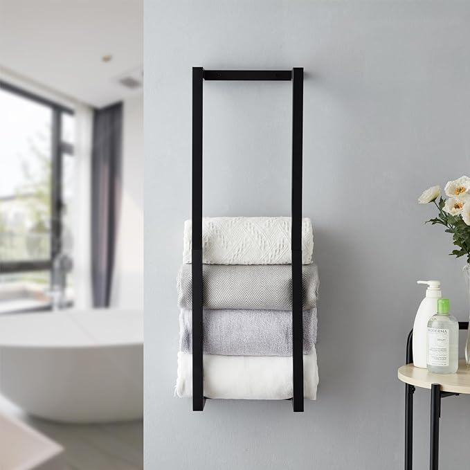Towel Rack for Rolled Towels, Towel Rack for Bathroom, Wall Mounted Metal - Image 5