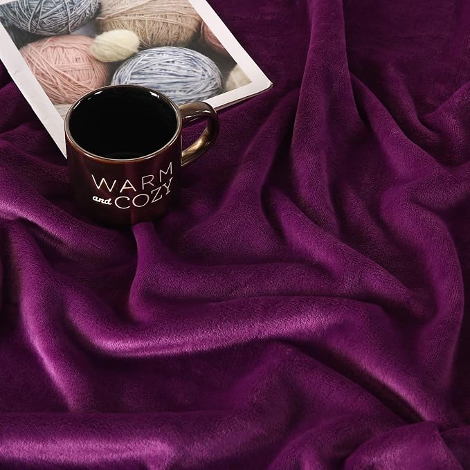 TASTHROW Large Flannel Fleece Throw Blanket, 50×70 Inch | Cozy Lightweight - Image 3
