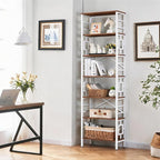 HOMISSUE Bookcase, 7-Tier Tall Bookshelf Metal Bookcase and Bookshelves - Image 4