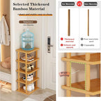 Bamboo Shoe Rack 12 Tier- Vertical Shoe Rack - Image 7