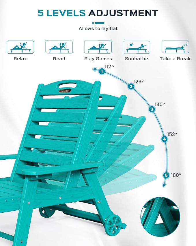 Ciokea Lounge Chair Outdoor, Oversized Chaise Lounge Chair - Image 4