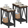 ChooChoo Farmhouse End Table, Rustic Vintage Narrow End Side Table by ChooChoo