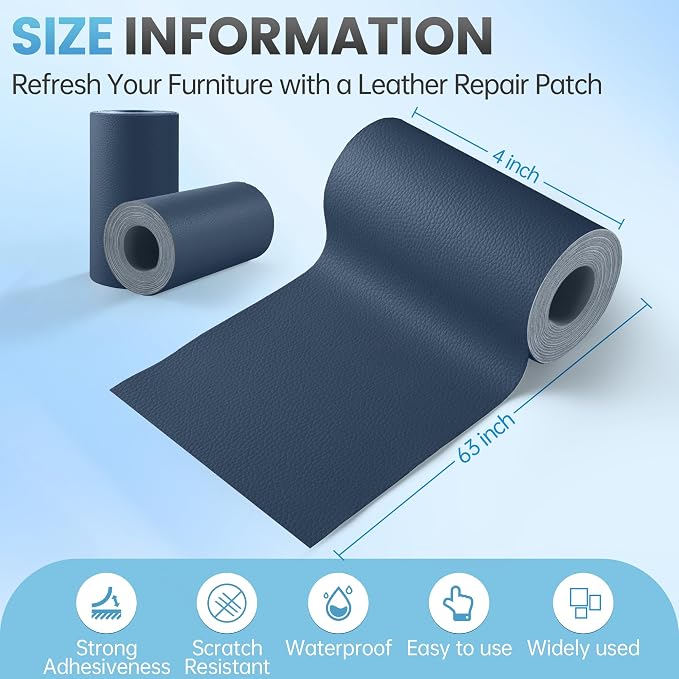 Leather Repair Patch Tape Kit, Vinyl Leather Repair Kit - Image 2