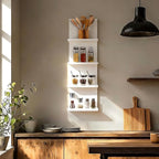 Homaterial 4 Tiers Floating Shelves, Modern Wall Mounted Shelf Storage Shelves - Image 4