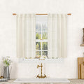 Semi Sheer Linen Curtains 40 Inch Length by LAMIT