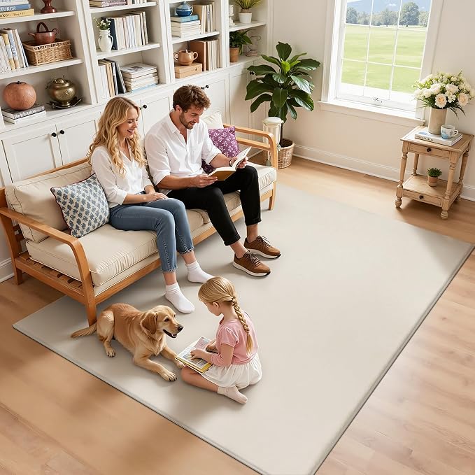 SHACOS Silky Soft Faux Rabbit Fur Area Rug 3'x5' Non Slip Washable Padded Throw - Image 6
