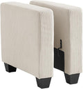 CHIC HOUSE Middle Module for Modular Couch, Corduroy Customizable Chaise by CHICHOUSE