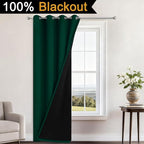 Yakamok Dark Green Blackout Curtains 84" Long - Image 2