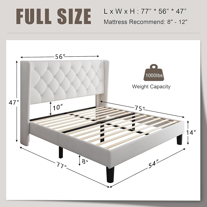 Einhomn Full Size Platform Bed Frame - Image 2