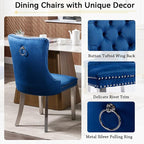 Henf 63"-79" Dining Table Set for 6, 7 Pieces Extendable Dining Table and 6 - Image 6