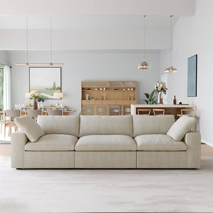 JACH 3-Seater Cloud Modular Sectional Couches, Convertible Couch, Cushion - Image 4