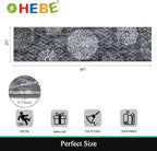HEBE Hallway Runner Rug 2'x8', Washable Non Slip Kitchen Rug Runner | Soft Boho - Image 2