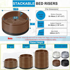 Bed Risers 1 inch, 2 inch, 3 inch, 4 inch Heavy Duty, Adjustable Furniture Riser - Image 2