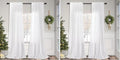 White Linen Curtains 84 Inch Length by Pitalk