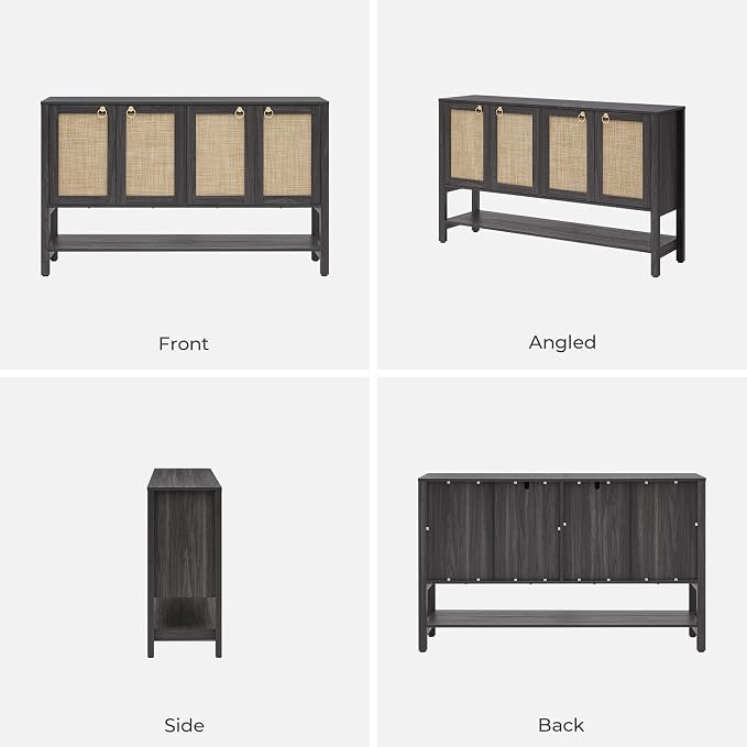 SICOTAS Rattan Sideboard Buffet Cabinet - Image 9